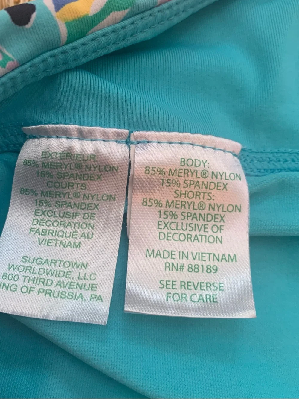 Lilly Pulitzer Luxletic Floral Blue-Pink Athletic Skort - Picture 5 of 5
